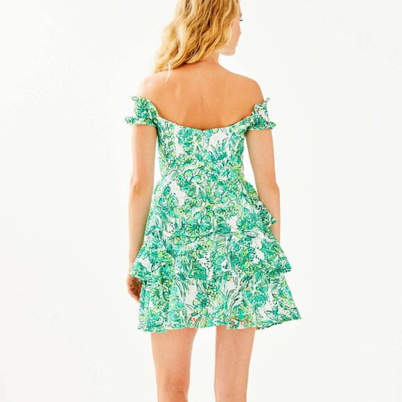 NWT Lilly Pulitzer Cicely Dress Off the Shoulder - Picture 2 of 11